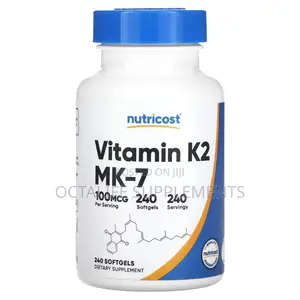 Nutricost, Vitamin K Mk7 , 100 McG, 240 Softgels