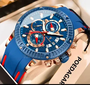 High Quality Poedagar Active Chronograph Rubber Wristwatch