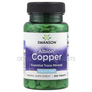 Swanson, Albion Copper, 2 Mg, 300 Tablets