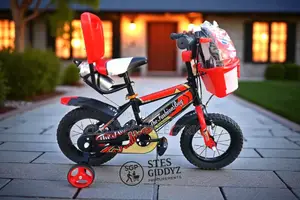 Size 14 Children Bicycle With Basket and Helmet for Safety