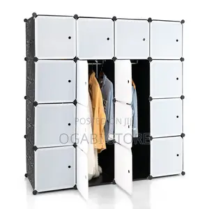 4 Partition Solid Wardrobe