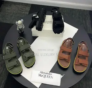 Alexander McQueen Quality Luxury Men Genuine Leather Sandals