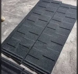 Black Plane Shingle Premium Stone Coated Roofing Tiles