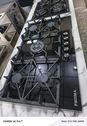 Original High Quality 8mm Glass Top Built-in Luxury Gas Cooker 90cm