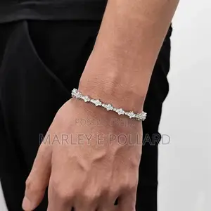 Male Female Silver Tennis Bracelet Cubic Zirconia Peice