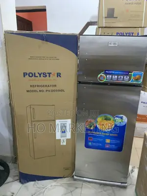 Polystar Double Door Fridge With Inverter – 350l