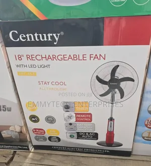 Century 18inch Rechargeable Standing Fan