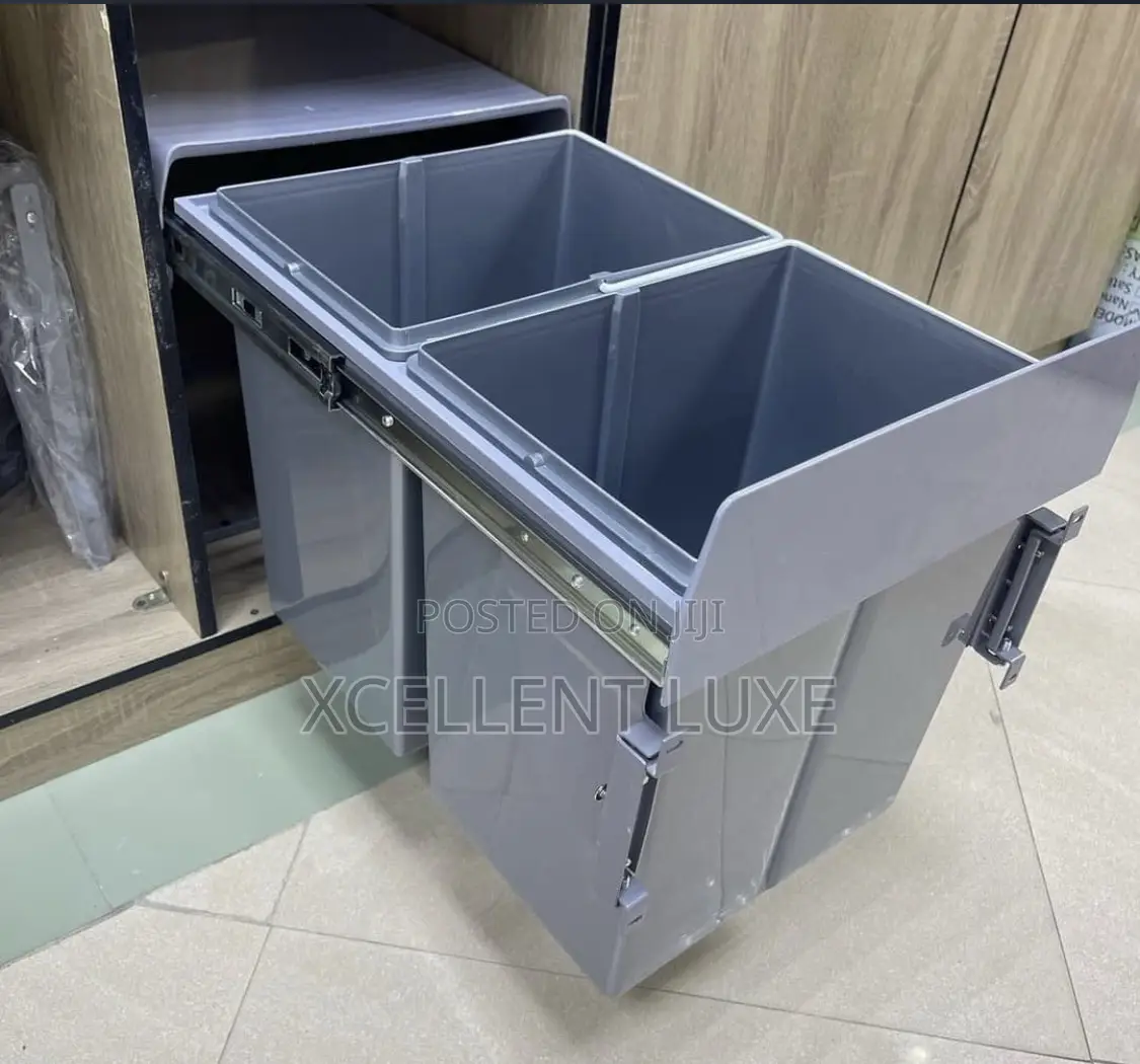 Pull Out Double Waste Bin Cabinet Built