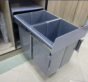 Pull Out Double Waste Bin Cabinet Built