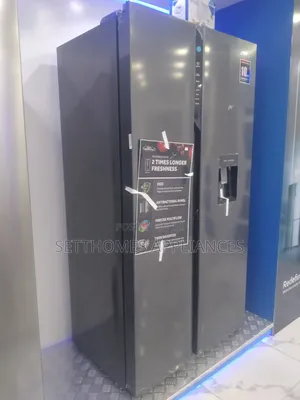540 Black Haier Thermocool Side by Side Refrigerator