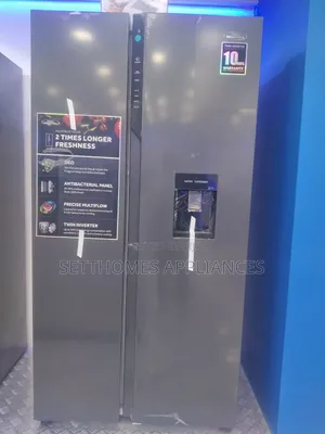 540 Black Haier Thermocool Side by Side Refrigerator