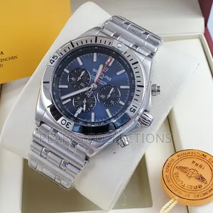 ‎Breitling Chronomat Bo1 42 Silver Chain Blue Face Watch
