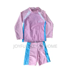 Two Pieces, Long Sleeve Swim Suit- Blue,Pink and Multi