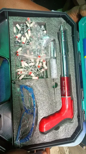 Concrete Manual Nail Gun Kit With 50 Round Nails, Mini Steel