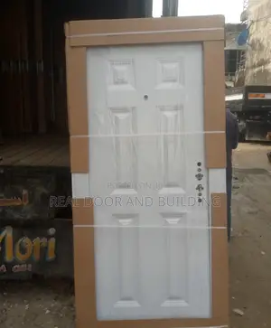 3ft by 7ft White Hamony Steel Door.(64hdk)