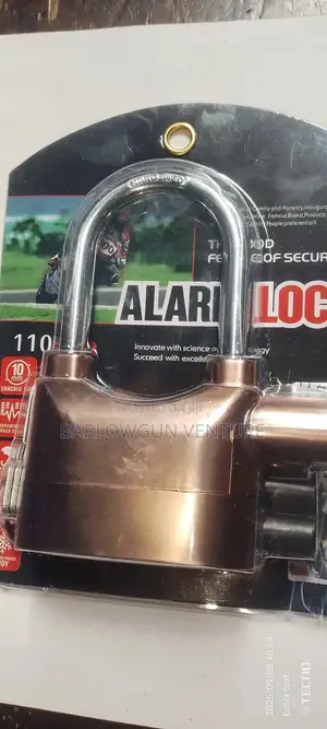 Alarm Padlock Long Gold Colour