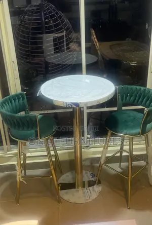 Swivel Bar Table Stool Set,Modern Industrial-for Restaurants, Cafés