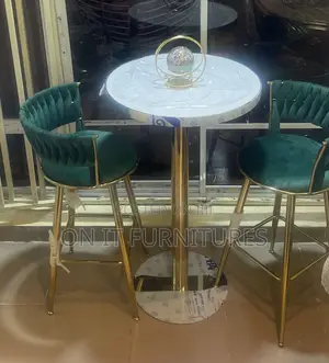 Swivel Bar Table Stool Set,Modern Industrial-for Restaurants, Cafés