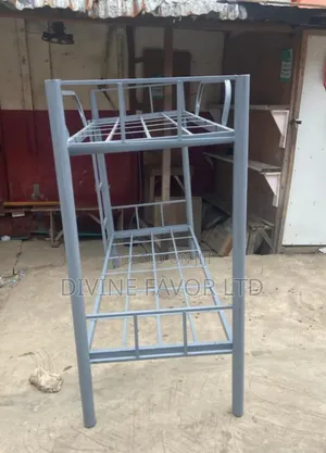 Grey Metal Bunk Bed 6 by 2.5 Feet.