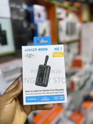 Anker Zolo Power Bank (, 30w) With a 5.4-Inch Built-in Usb-C Cable