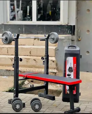 Weight Lifting Bench With 50kg Dumbbells