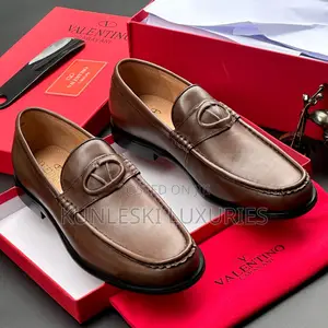 Original Valentino Garavani Casual Black Brown Leather Men’S Shoes