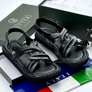 Original Gianfranco Butteri Italian Men’S Sandals Black Brown