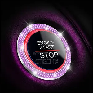 Crystal Car Engine Start Stop Decoration Ring