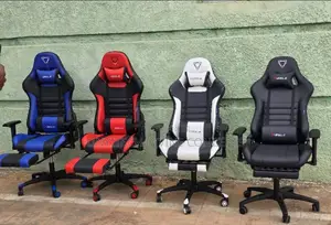 Multi Colours Gaming Chair With Footrest and Headrest