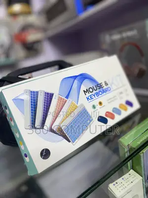 Colorful Wireless Keyboard Mouse Kit - Bluetooth Usb Connectivity
