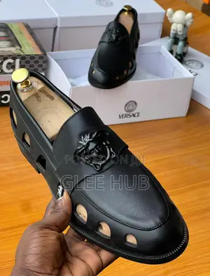 Versace Stylish Matte Leather Shoes