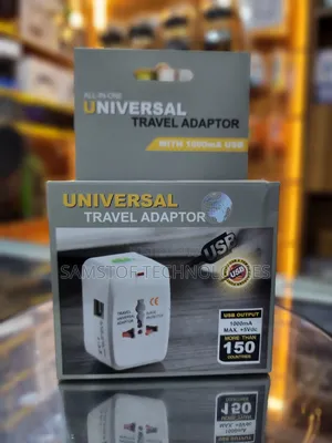 All In One Universal Travel Adapter With 1000ma Usb