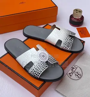 Original Hermes Leather Slippers