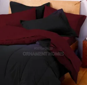 Plain Balck and Wine Bedsheet Pillowcases and Duvet