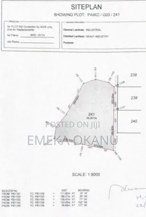 Industrial Plot in Gwagwalada.