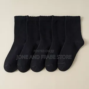 5 Pairs Sets Black Socks