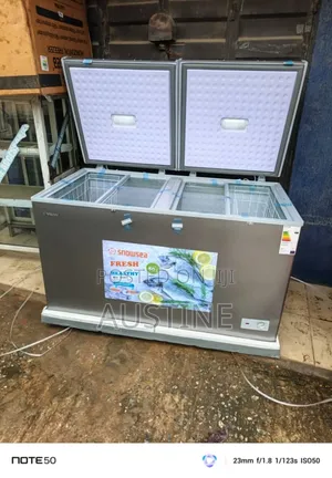 Brand New Snowsea 600litters Double Door Chest Freezer>Extenal>Silver>