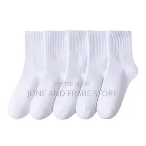 5 Pairs Sets White Socks
