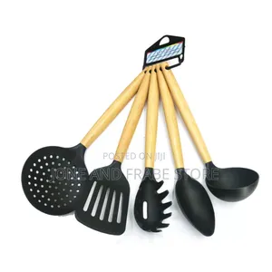 5 Sets Kitchen Cooking Silicon Spoon