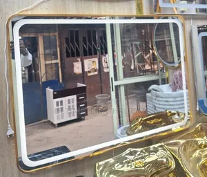 70x100cm Gold Frame Bathroom Led Mirror