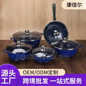 Dessini 12 Pieces Granite Coating Non Stick Cookware Set Pot Pan