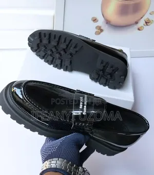 Black Luxury Designer Big Sole Shoes