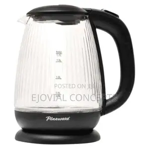 Pineware Ribbed Glass Kettle - 1.7l - 2200w