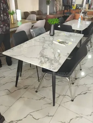 Marble Dining Table and 6