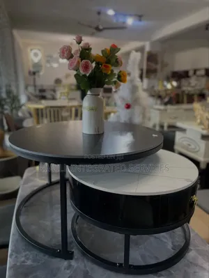 Extendable 2 in 1 Marble Center Table