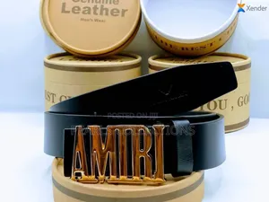Original Amiri Black Genuine Leather Belt