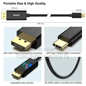 Benfei Usb-C to Displayport Cable 2meter