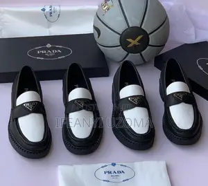 Latest Prada Designer Black and White Shoe