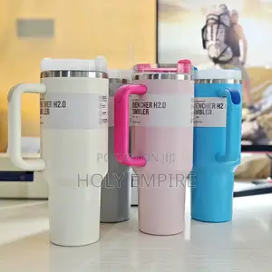 Stainless Steel Straw Lid Vacuum Insulated Car Mug Double Wall Thermal