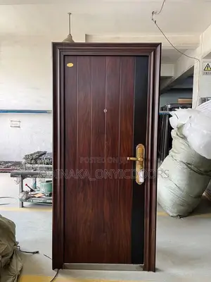 7ft By 3ft German Steel Door Gold Handle(Plain Design)